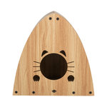 Rascador con catnip, MDF, 48 × 48 × 28 cm, marrón claro