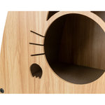 Rascador con catnip, MDF, 48 × 48 × 28 cm, marrón claro