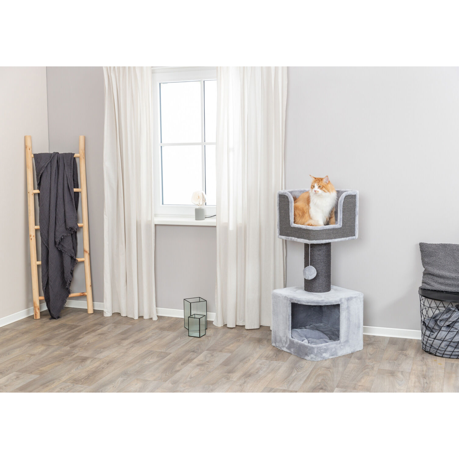 Poste Rascador XXL Ava II, 112 cm, gris