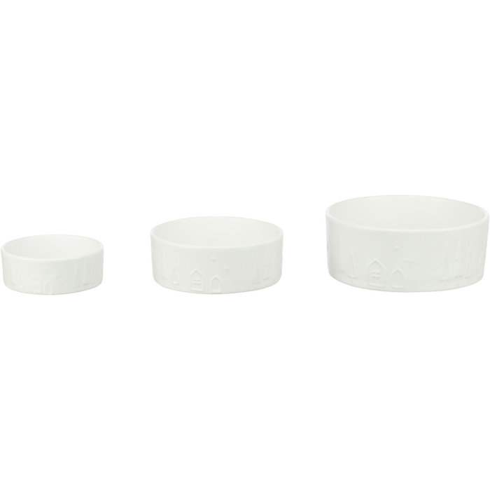 Comedero de cerámica, Navidad, 1,4 l\/ø 20 cm, blanco
