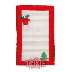 Alfombra Rascadora Navidad, Felpa, 55x35, Rojo