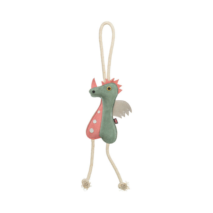 Dragón con cuerda, piel/cuerda, 55 cm