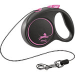 flexi BLACK DESIGN, Cuerda Enrollable, XS: 3 m, Rosa