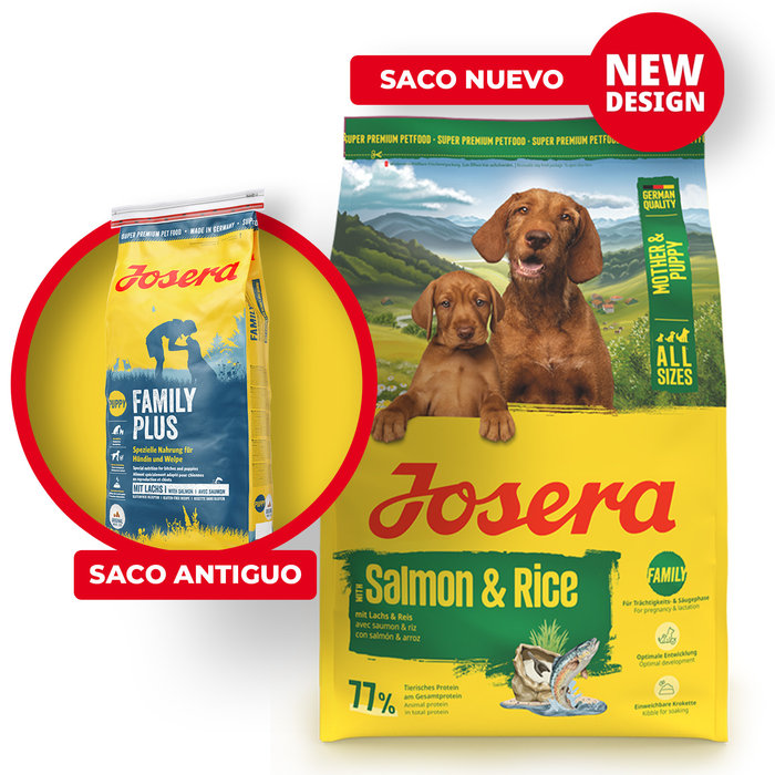 (Family Plus) Saco Perro Mother&Puppy Salmon & Rice, JOSERA, 3kg