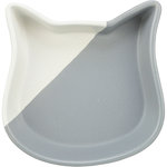 Comedero de cerámica, 0,2 l\/ø 13 cm, gris\/blanco