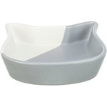 Comedero de cerámica, 0,2 l\/ø 13 cm, gris\/blanco