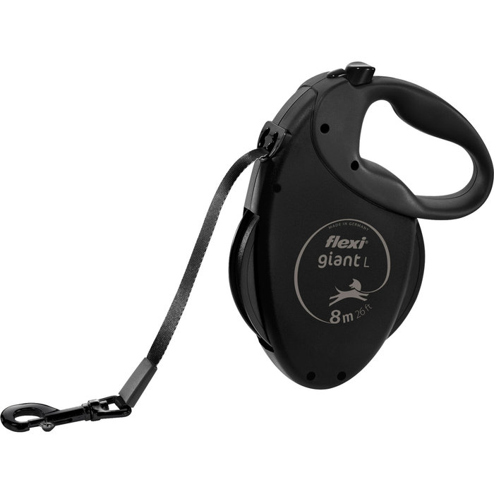 flexi Giant Black Edition, L, 8 m, negro