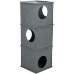Torre de fieltro Nele, 38 × 105 × 38 cm, gris
