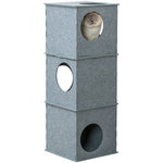 Torre de fieltro Nele, 38 × 105 × 38 cm, gris