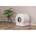 Arenero inteligente para gatos, 51 × 56 × 54 cm, blanco