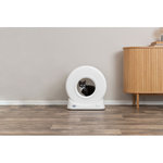 Arenero inteligente para gatos, 51 × 56 × 54 cm, blanco