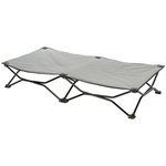 Cama de camping, 120 × 22 × 60 cm, beige\/negro