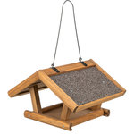 Comedero Pájaros, colgante, madera de pino, 30 × 18 × 28 cm, marrón