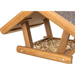 Comedero Pájaros, colgante, madera de pino, 30 × 18 × 28 cm, marrón