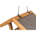 Comedero Pájaros, colgante, madera de pino, 30 × 18 × 28 cm, marrón