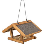 Comedero Pájaros, colgante, madera de pino, 30 × 18 × 28 cm, marrón