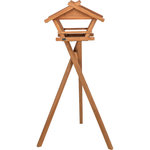 Comedero Pájaros, con soporte, madera de pino, 52 × 34,5 × 33,5 cm\/1,34 m, marrón