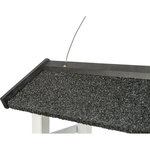 Comedero Pájaros, colgante, madera de pino, 36 × 25 × 25 cm, negro\/blanco