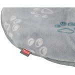 Cojín Jimmy Soft, oval, 115 × 72 cm, gris claro