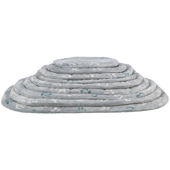 Cojín Jimmy Soft, oval, 115 × 72 cm, gris claro