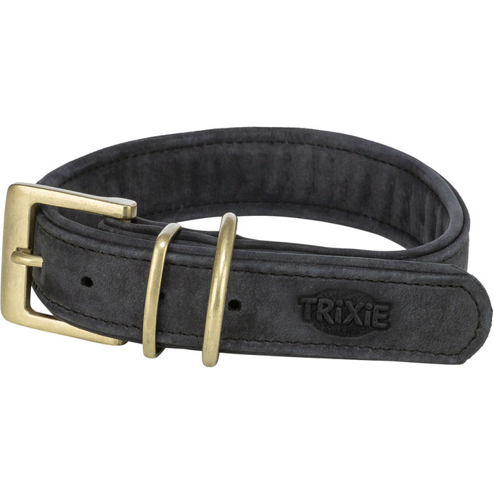 Pure Collar, Piel extra ancho, L, 47–54 cm\/40 mm, negro