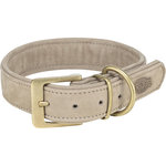 Pure Collar, Piel extra ancho, L–XL, 52–63 cm\/40 mm, gris claro