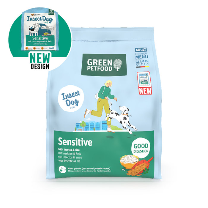 Saco Perro InsectDog Sensitive, GREEN PETFOOD, 900 g