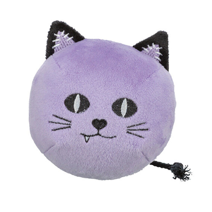 Gato Halloween Morado con sonido, 10 cm