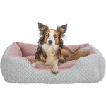 Cama Kaline Mio, 80 × 65 cm, gris\/rosa oscuro