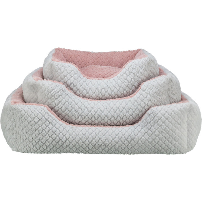 Cama Kaline Mio, 80 × 65 cm, gris\/rosa oscuro