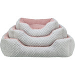 Cama Kaline Mio, 80 × 65 cm, gris\/rosa oscuro