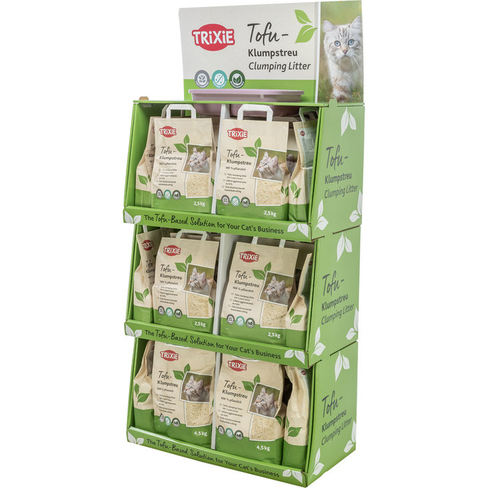 Implantación Lecho aglomerante de tofu Trixie + Expositor