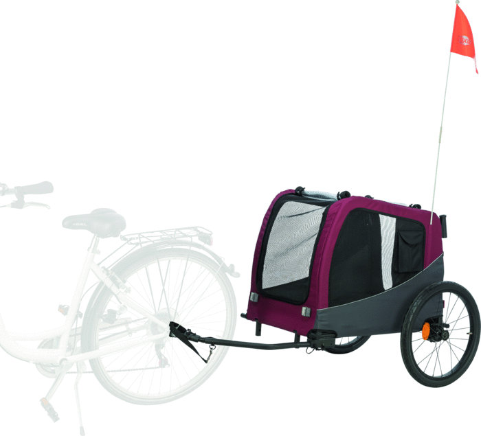 Remolque para bicicletas L 75×86×80 145cmgris/rojo