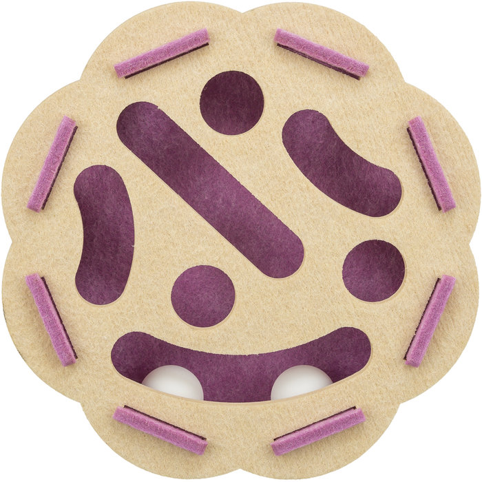 Flor Whole'n'Roll, fieltro, ø 30 × 7,5 cm, bayas