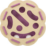 Flor Whole'n'Roll, fieltro, ø 30 × 7,5 cm, bayas