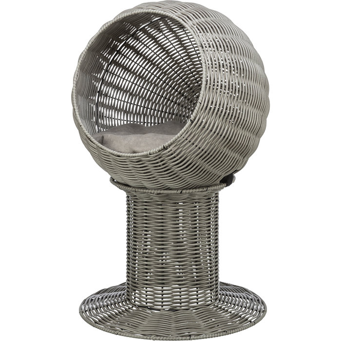 Cueva Amalia, poliratán, redonda, 42 × 70 cm,gris