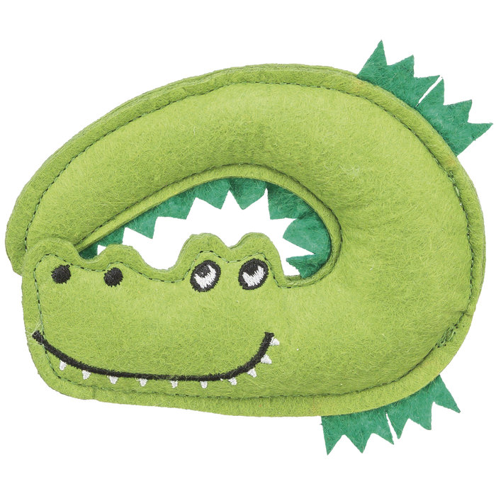 Cocodrilo, fieltro, hierba gatera, 10,5 cm