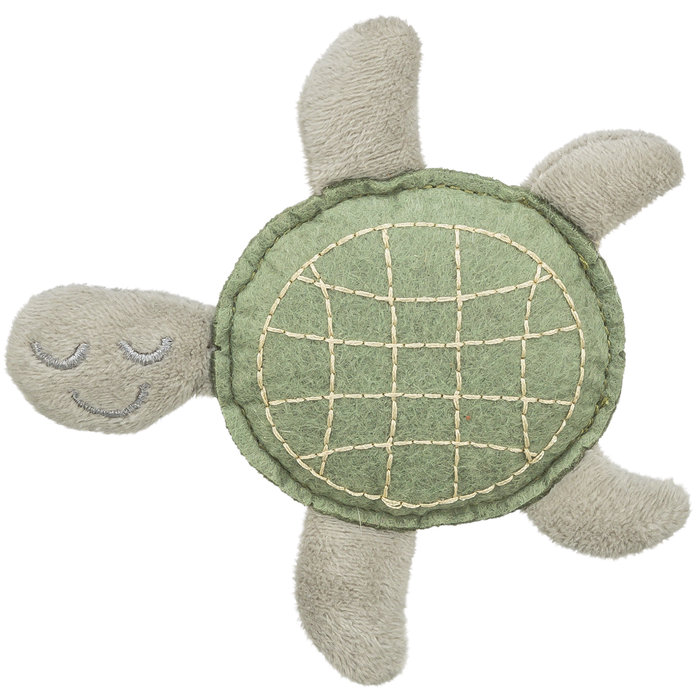 Tortuga, fieltro, hierba gatera, 12 cm