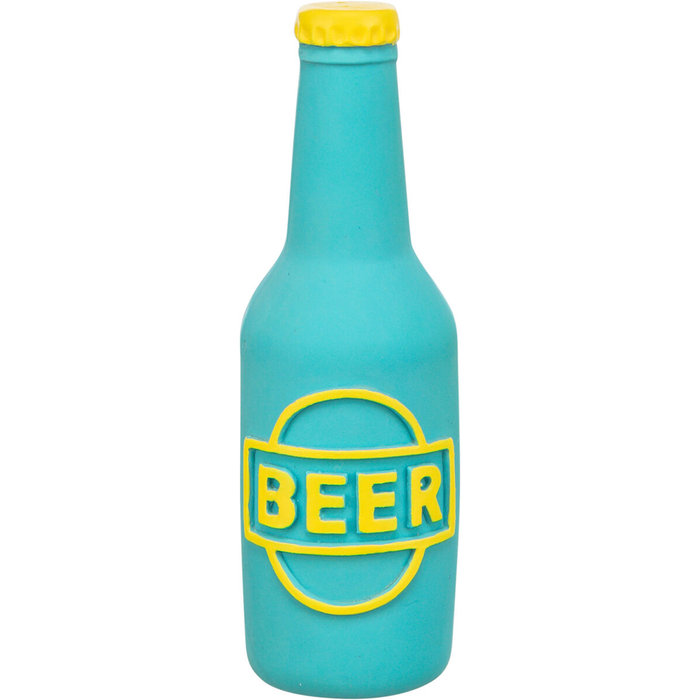Botella de cerveza, látex, 12,5 cm, azul