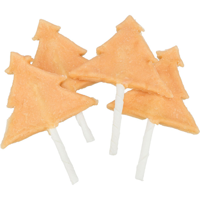 Piruletas Árbol Navidad con pechuga de pollo, bulk, 12 c