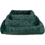 Navidad cama estrellas, angular, 100 × 70 cm, verde oscuro