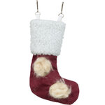 Navidad calcetín, aspecto algodón/piel de cordero