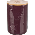 Navidad jarra para snacks, cerámica, ø 13 × 19 cm, burdeos