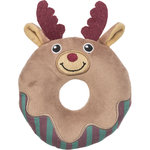 Navidad donut de alce, peluche, 14 cm , gris