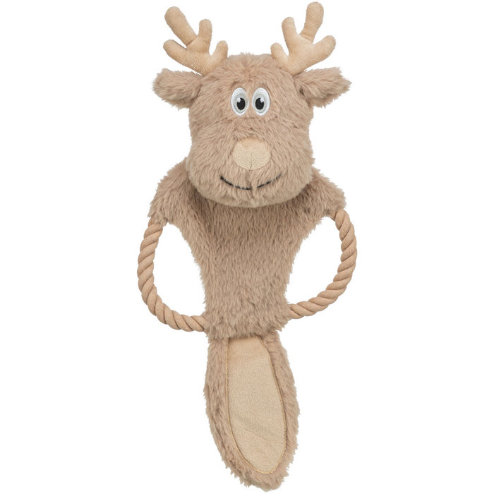 Navidad reno con cuerda, felpa/cuerda, 47 cm
