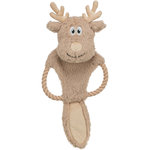 Navidad reno con cuerda, felpa/cuerda, 47 cm