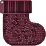 Navidad alfombrilla para lamer con ventosa, silicona