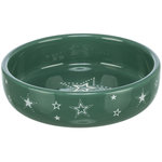 Navidad cuenco, cerámica, 0.4 l/ø 15 cm, verde oscuro