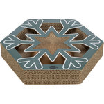 Navidad copo de nieve con bolas, cartón, 33 x 6 x 28