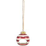 Navidad comedero para pájaros, ø 12 cm, burdeos